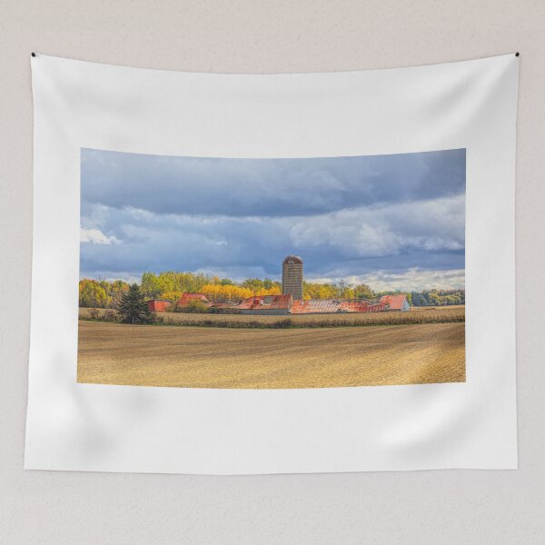 Item preview, Abandoned Rural Farm After Windstorm in Autumn designed and sold by James Cumming.