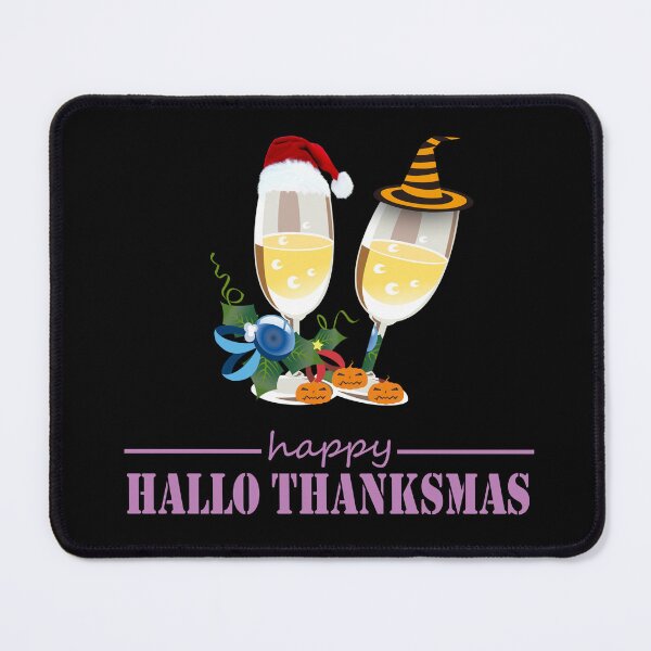 Item preview, Happy Hallothanksmas Wine Glasses Witch Santa Pumpkin designed and sold by fawzimorsy.