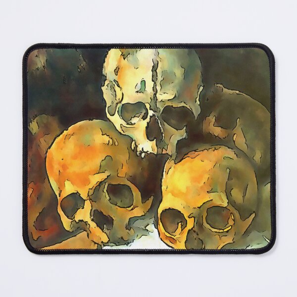 Item preview, Pyramid of Skulls Black Outline Art After Cezanne designed and sold by taiche.