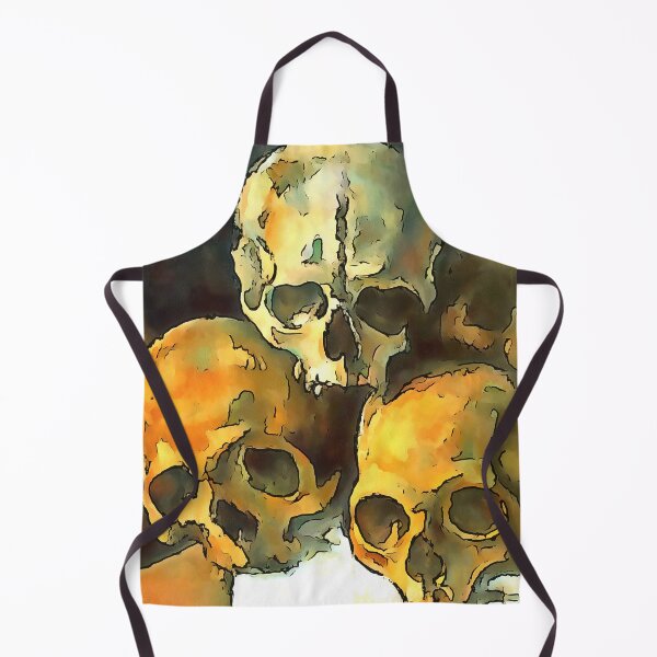 Item preview, Pyramid of Skulls Black Outline Art After Cezanne designed and sold by taiche.