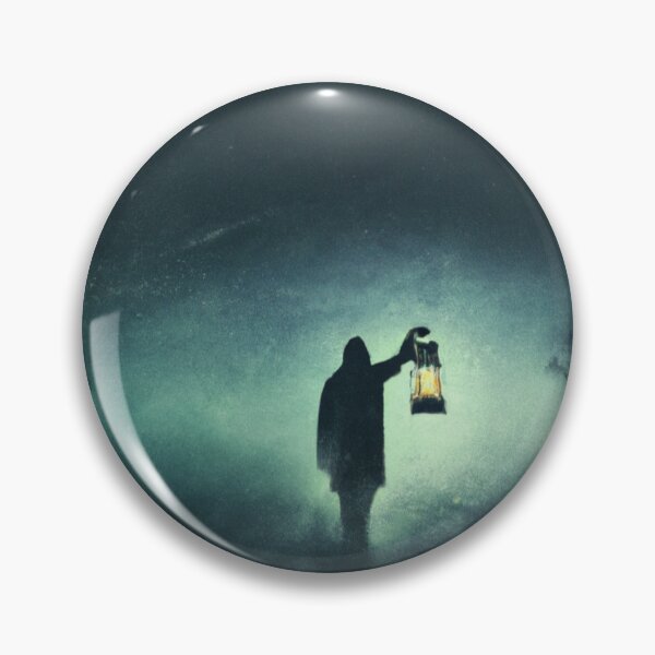 Item preview, a man walking down the road with a lantern in a foggy night designed and sold by optimusprime39.