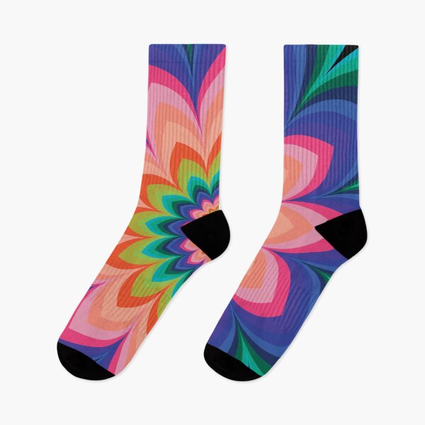 Item preview, Retro Rainbow Flowers No.2 Multi-Colors designed and sold by QuestingPixel.