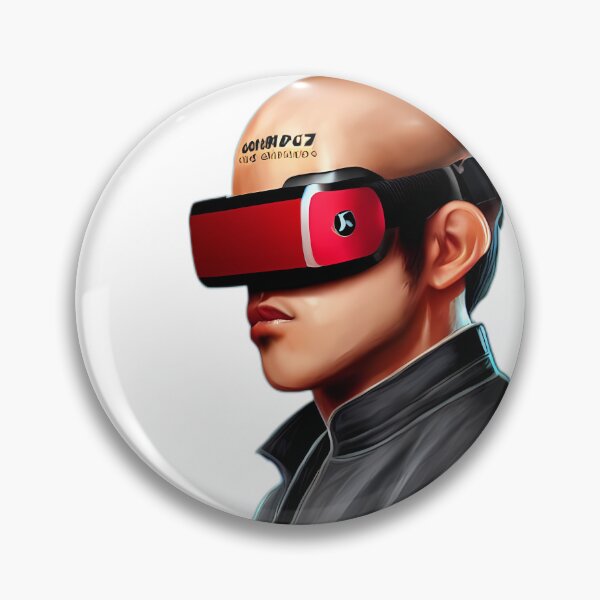 Item preview, Bald Chinese Kungfu Master in VR (Skew Right, Color, sticker, Portrait Half Body,  2800x2800, transparent background) designed and sold by Digital-Davinci.