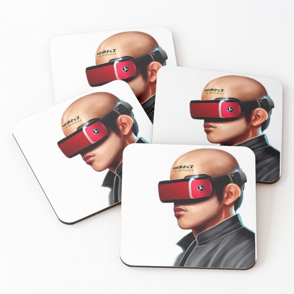 Item preview, Bald Chinese Kungfu Master in VR (Skew Right, Color, sticker, Portrait Half Body,  2800x2800, transparent background) designed and sold by Digital-Davinci.