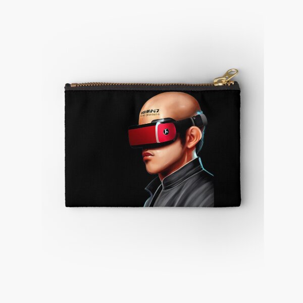 Item preview, Bald Chinese Kungfu Master in VR (Skew Right, Color, sticker, Portrait Half Body,  2800x2800, transparent background) designed and sold by Digital-Davinci.