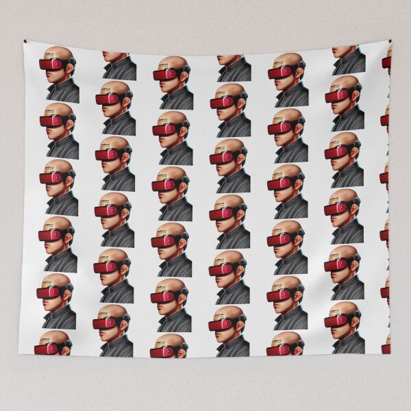 Item preview, Bald Chinese Kungfu Master in VR (Skew Right, Color, sticker, Portrait Half Body,  2800x2800, transparent background) designed and sold by Digital-Davinci.