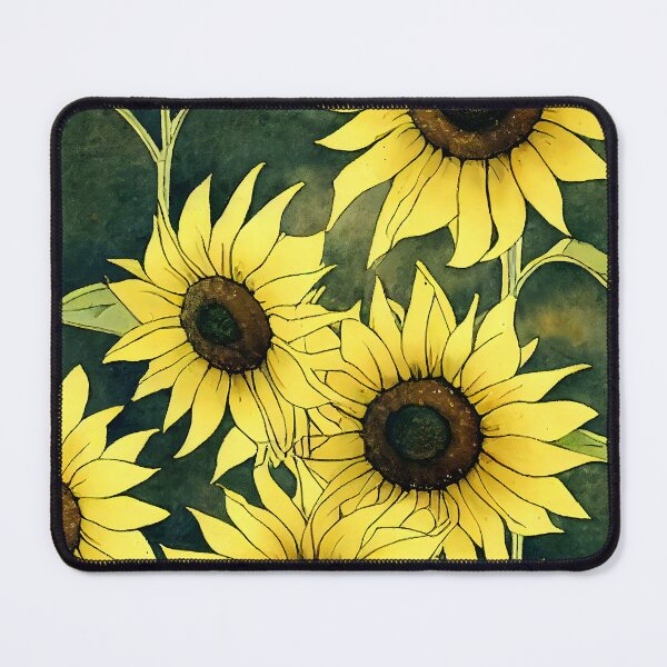 Item preview, Yellow Sunflowers in a Field Watercolor Botanical Nature Design Romantic designed and sold by CGSGraphics.