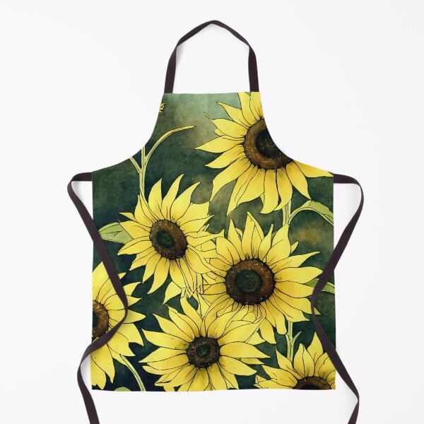 Item preview, Yellow Sunflowers in a Field Watercolor Botanical Nature Design Romantic designed and sold by CGSGraphics.