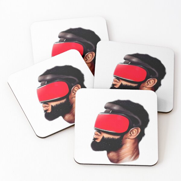 Item preview, VR Cool Afro Man (Center, Color, sticker, Portrait Closeup,  2800x2800, transparent background) designed and sold by Digital-Davinci.