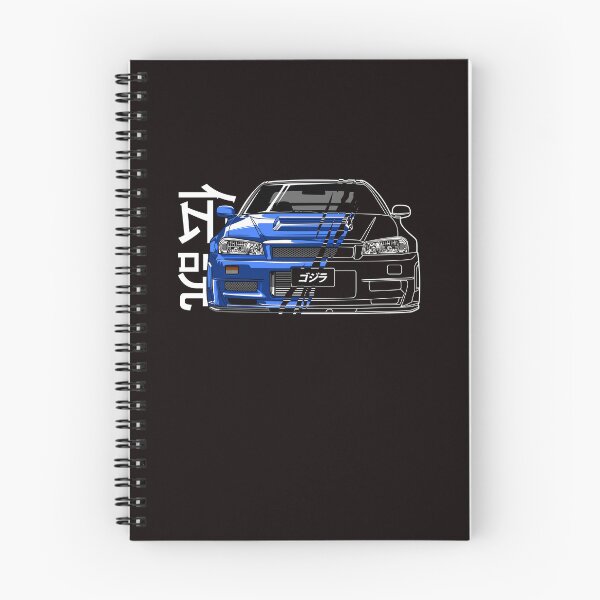Item preview, R34 GTR Skyline Turbo JDM Tuning Car 90s Fan designed and sold by AutoDesignWerks.