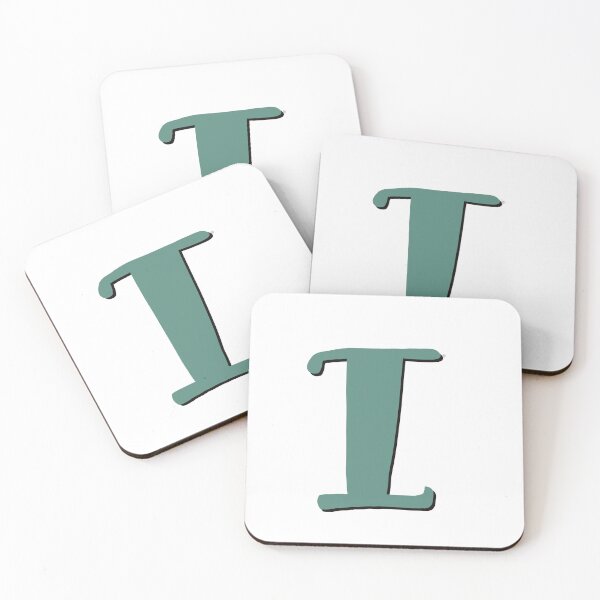 Item preview, Letter I Green initial monogram alphabet I capital designed and sold by Antique-Gifts.