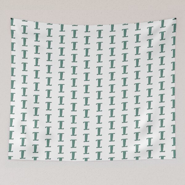 Item preview, Letter I Green initial monogram alphabet I capital designed and sold by Antique-Gifts.