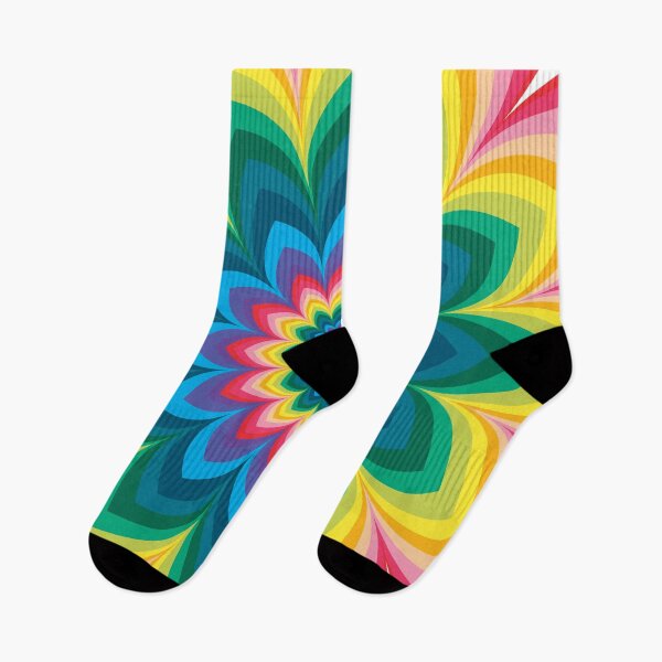 Item preview, Retro Rainbow Flowers No.1 Multi-Colors designed and sold by QuestingPixel.