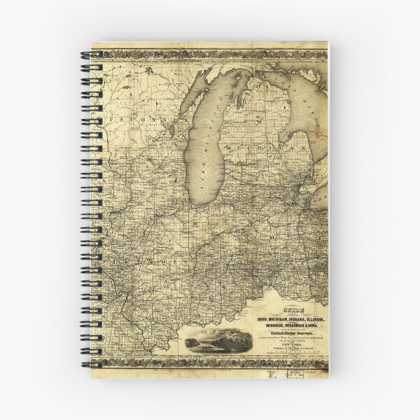 Item preview, Map of the Midwest United States (c 1840) designed and sold by allhistory.