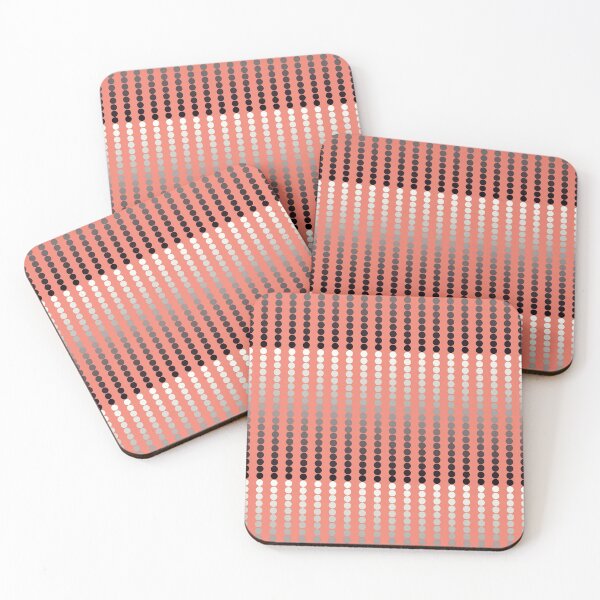 Item preview, Satin Dots, Coral and Pewter designed and sold by Marymarice.