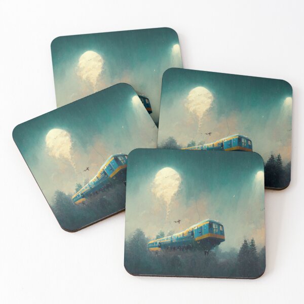 Item preview, Ghost Train Flying Over a Dark Forest designed and sold by Styxiann.