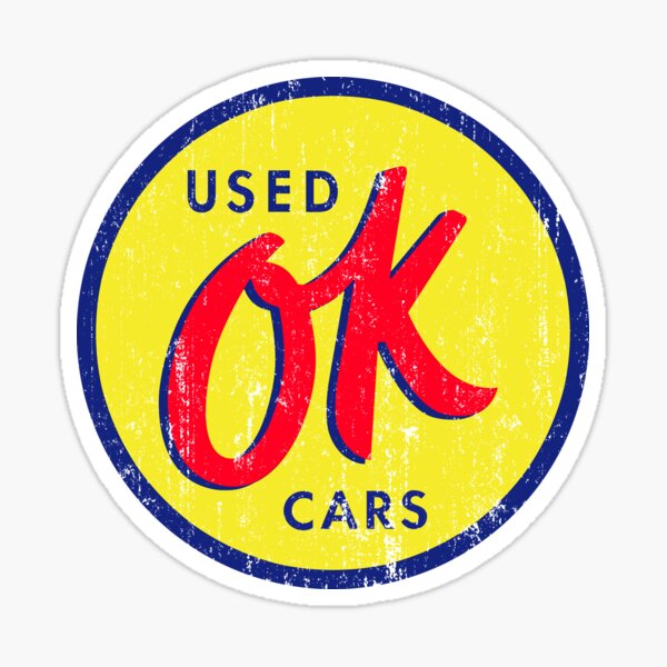 OK Used Cars Sticker