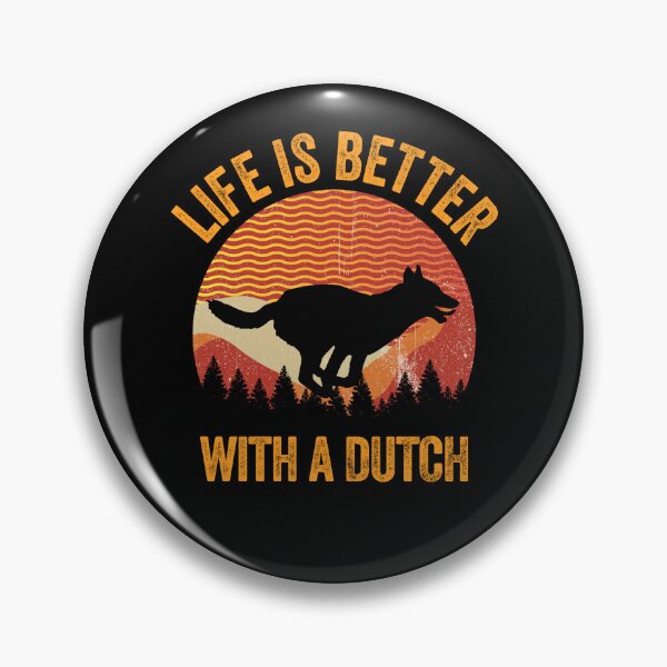 Item preview, Life Is Better With A Dutch Shepherd Vintage Wavy Lines Gift  designed and sold by Guarddogdrive.