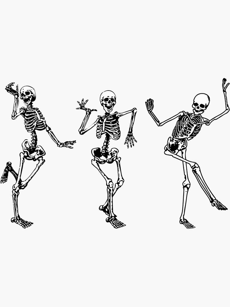 Télécharger Dancing Skeletons - Impression d'art ludique et énergique PNG  En Ligne - Creative Fabrica