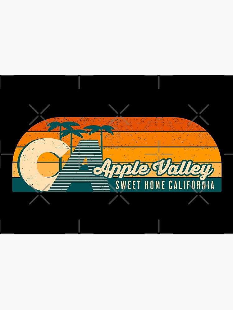 Disover Apple Valley California CA Souvenir Badge Grunge Vintage Sunset Premium Matte Vertical Poster