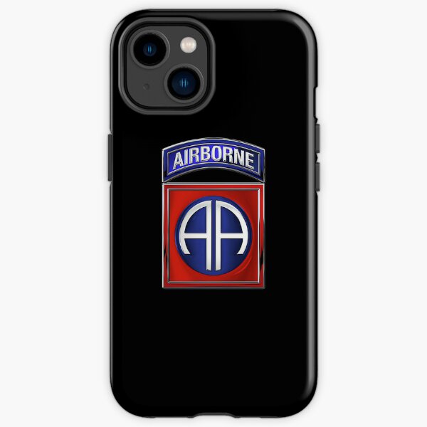 82nd airborne division 82 a b n insignia over white leather serge averbukh transparent iPhone Tough Case