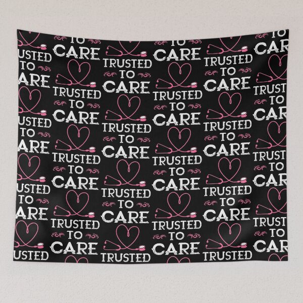 Item preview, Trusted to Care T shirt designed and sold by FanityPrints.