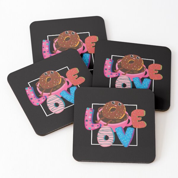 Item preview, Chocolate Donut and Coffee Love designed and sold by Nadeasart.