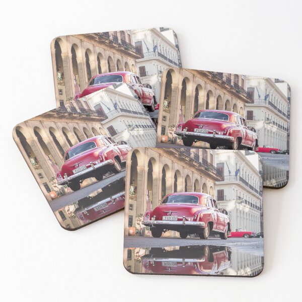 Item preview, Cuban Red Car | Classic Car Cuba | Car Reflection designed and sold by PhotosByVille.