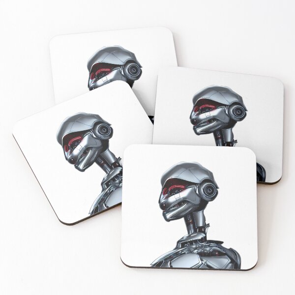 Item preview, Animal Face Robot (Color, sticker, Portrait Half Body,  Tall Image, Face Left,  11200 x 11200 Large Detailed Image, transparent background) designed and sold by Digital-Davinci.