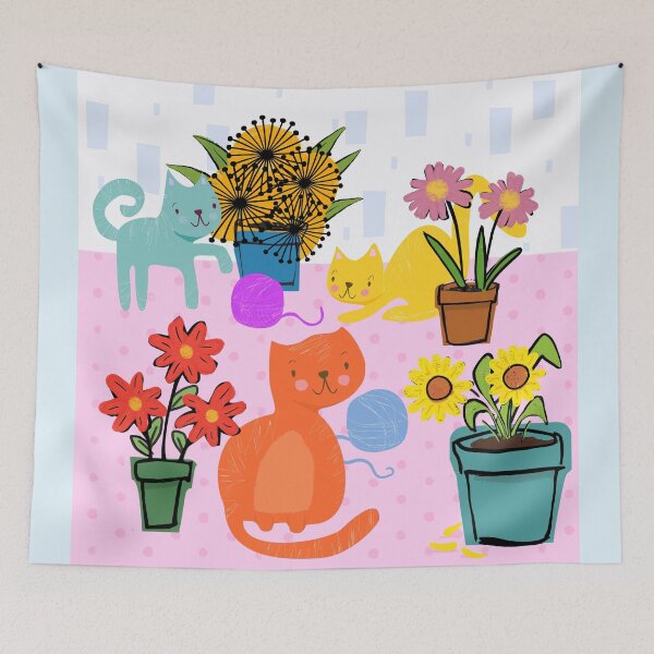 Item preview, Three Curious Cats designed and sold by BunnyThePainter.