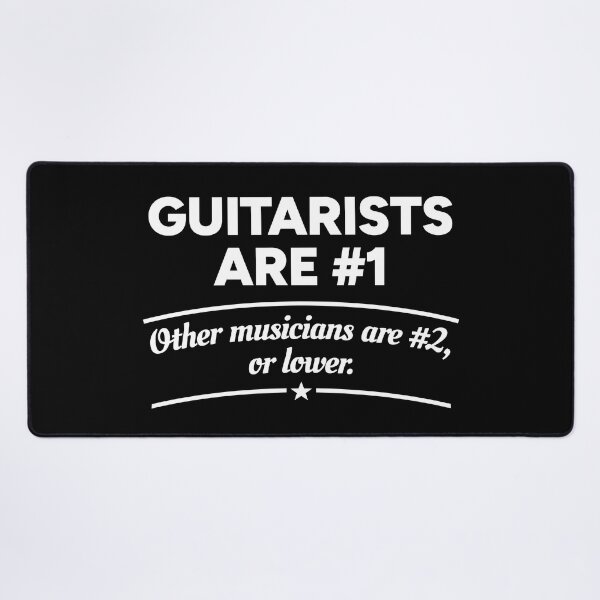 Item preview, Guitarists are number 1. Other musicians are number 2, or lower. designed and sold by redacteddesign.