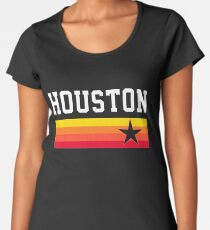 Houston Astros Baseball Throwback Stripes Vintage Women's Premium T-Shirt