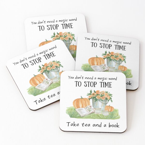 Item preview, Flowery Books and Tea, Pumpkin designed and sold by CraftwithNadia.