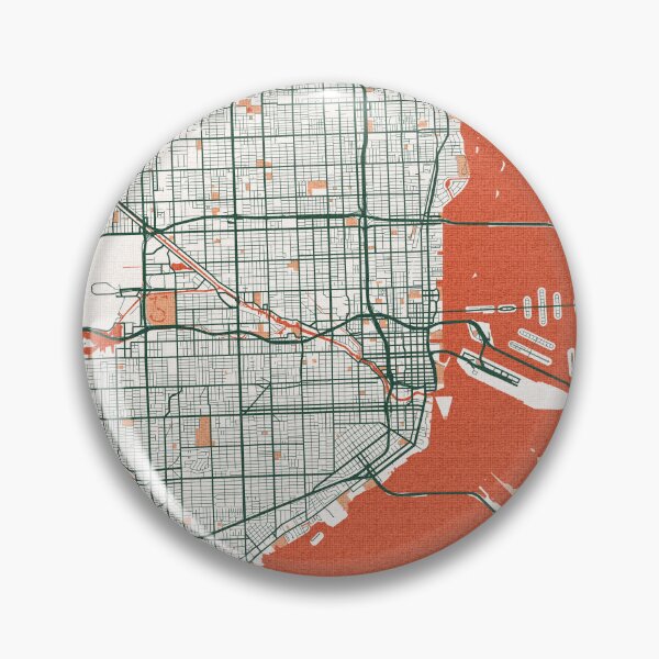 Artikelvorschau, Miami Stadtplan von Florida, USA - Bohemian entworfen und verkauft von deMAP.