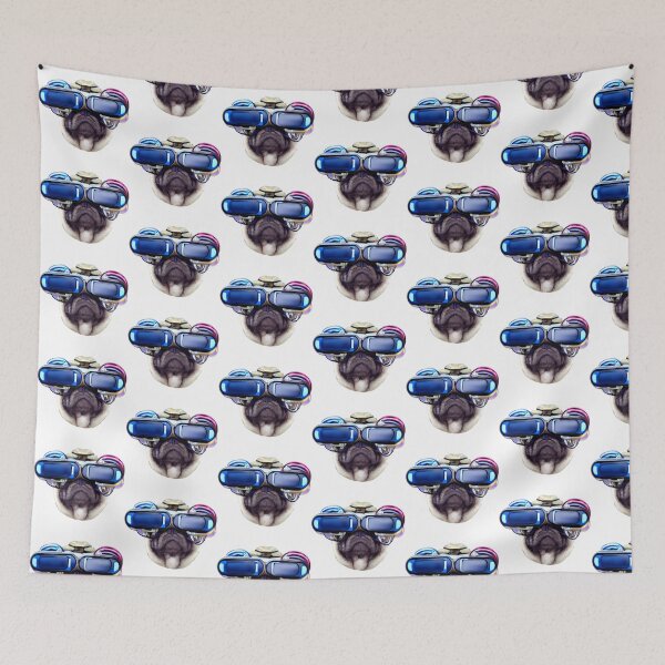 Item preview, Pug in VR  Color, Sticker, Center, Symmetric, 2800x2800, Transparent Background) designed and sold by Digital-Davinci.