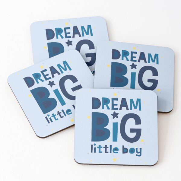 Item preview, Dream Big Little Boy Dreamy Quote In Blue designed and sold by DearMichelle.