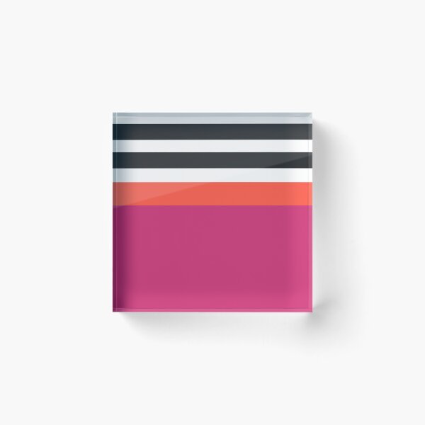 Item preview, Iconic Scandinavian Striped Pattern in Hot Pink, Orange, Black and White designed and sold by Deutschic.