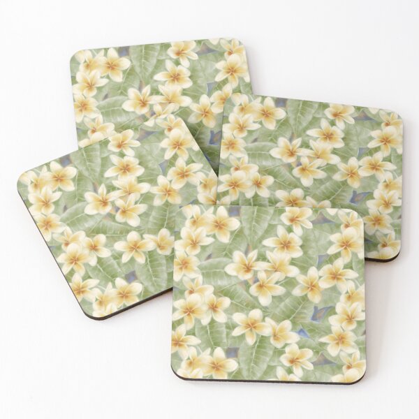 Item preview, Beautiful Vintage White Yellow and Red Tropical Frangipani designed and sold by Tina Veenstra.