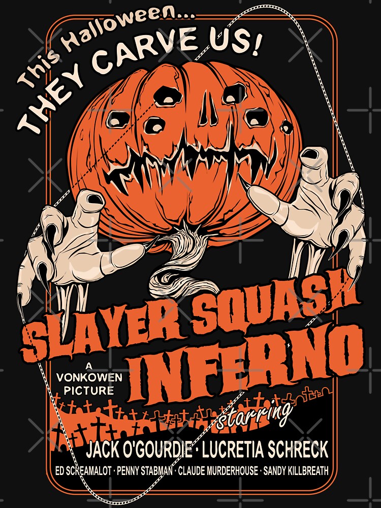 Thumbnail 3 of 3, Fitted T-Shirt, Slayer Squash Inferno designed and sold by VonKowen.
