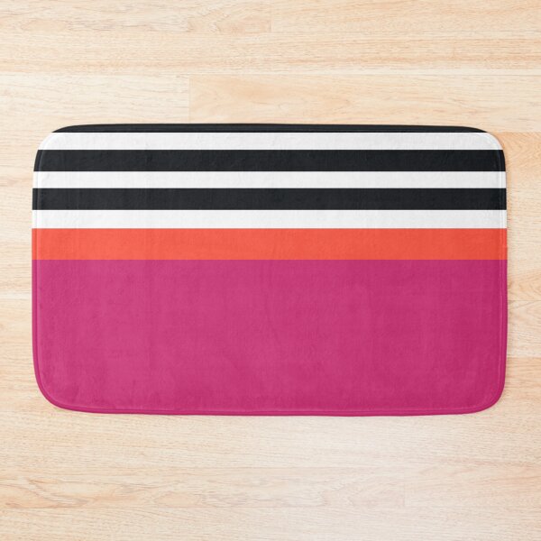 Item preview, Iconic Scandinavian Striped Pattern in Hot Pink, Orange, Black and White designed and sold by Deutschic.