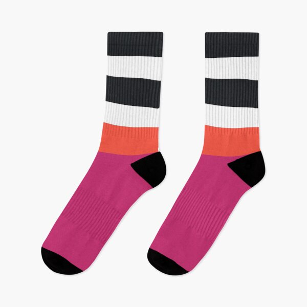Item preview, Iconic Scandinavian Striped Pattern in Hot Pink, Orange, Black and White designed and sold by Deutschic.