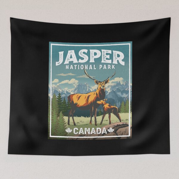 Item preview, Jasper National Park Deer Vintage Look designed and sold by MarkusShirts.
