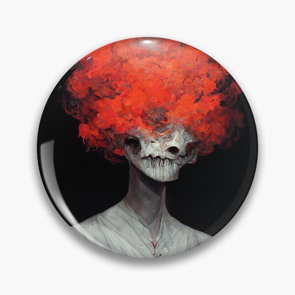 Item preview, Spooky Curly Red Hair Skeleton designed and sold by MakeitMelo.