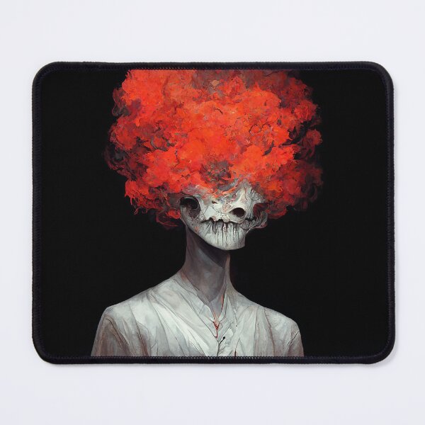 Item preview, Spooky Curly Red Hair Skeleton designed and sold by MakeitMelo.