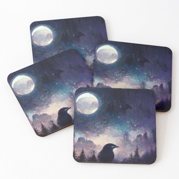 Item preview, A crow and the full moon designed and sold by MondoFantasIA.