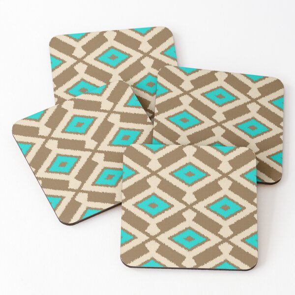 Item preview, Navajo Ikat, Turquoise and Taupe  designed and sold by Marymarice.