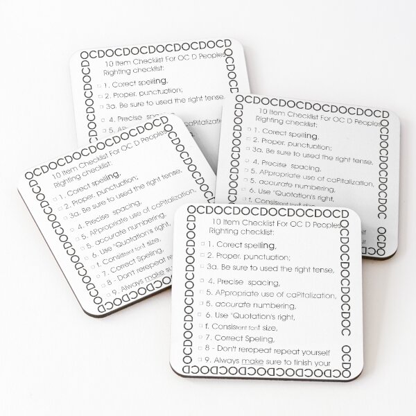 Item preview, Checklist:  OC D  Writing Checklist designed and sold by gkillerb.