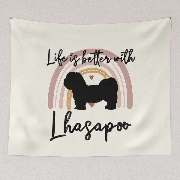 Item preview, Lhasapoo Dog Rainbow Aesthetic Boho designed and sold by rafaeltto.