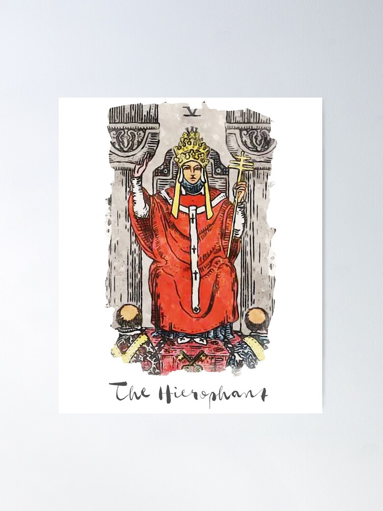 The Hierophant Major Arcana RWS Tarot Card Painting Poster for Sale by  ApolloTarot