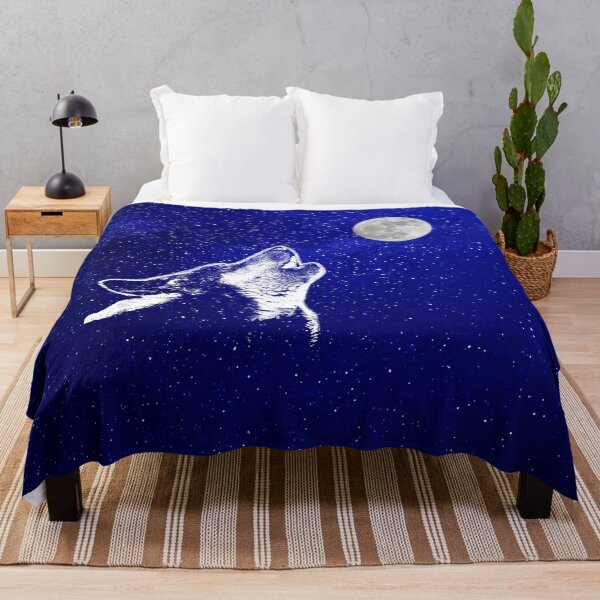Item preview, A WOLF HOWLING AT THE MOON - WOLVES AND WILD DOGS  designed and sold by Danicus666.